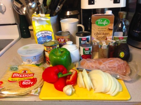 Chicken Tortilla Soup - ingredients