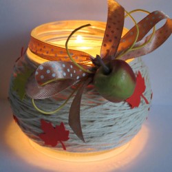 lighted jar candle