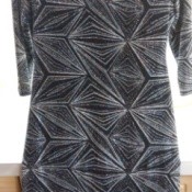 black dress with glitter pattern