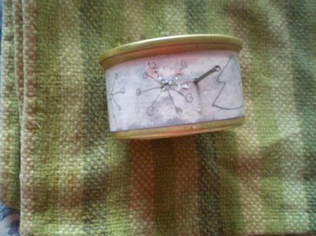 punching the holes through the template