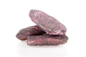 three pink soap steel wool cleaning pads