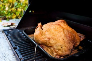 A turkey on the grill