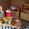 An old fashioned kitchen in a dollhouse