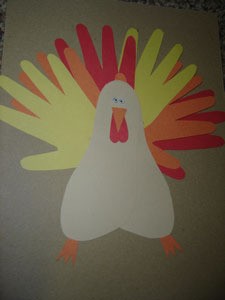 Making Hand Print Turkeys | ThriftyFun