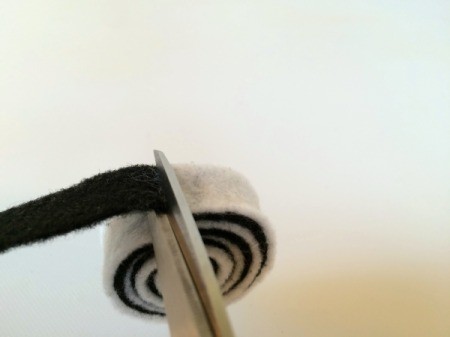 trim off excess felt