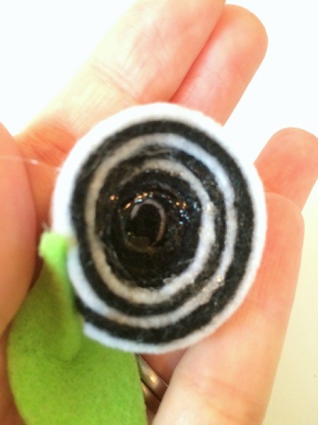 apply to back of flower