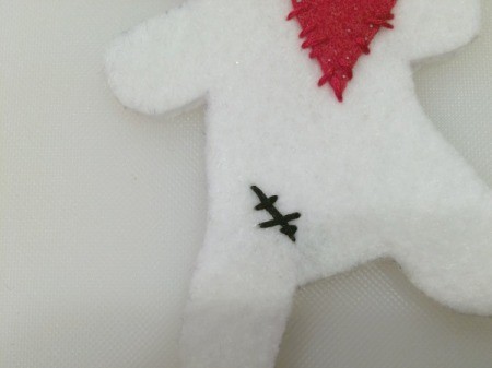 stitch details on doll