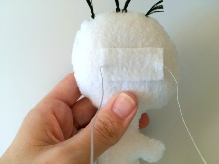 attach wire to dolls 1