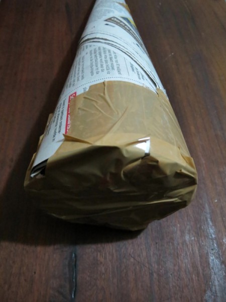 closing up bottom with tape