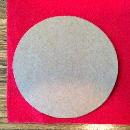 stick template to felt