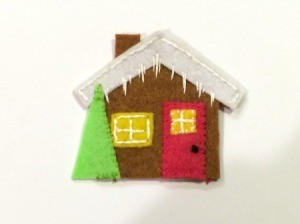 felt gingerbread house