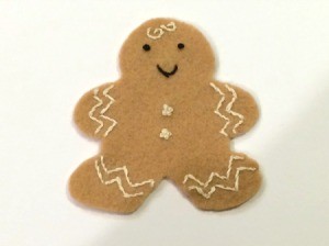 felt gingerbread man