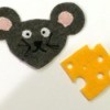 Felt Mouse and Cheese Ornament