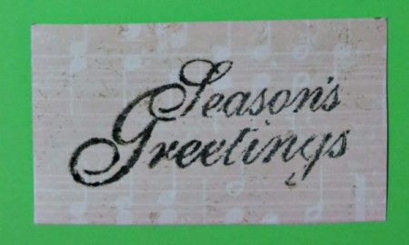 season's greetings with embossing