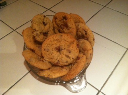 A plate of choco-nilla cookies.