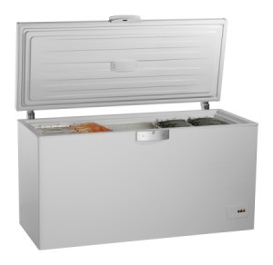 Open chest freezer