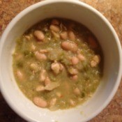 Green Chili Chicken - bowl of green chile chicken chili