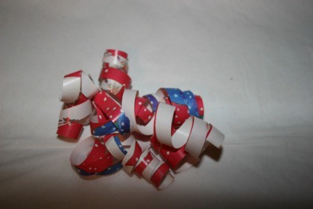 A finished bow from your wrapping paper