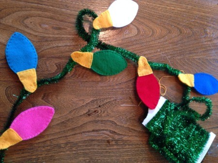 Felt Christmas Light Garland