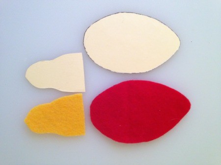 template and felt shapes