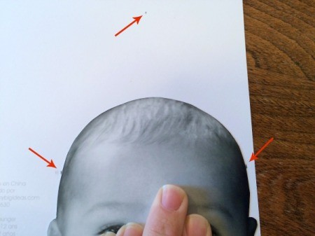 Baby Faces Birthday Banner - make marks for hat