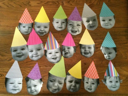 Making A Baby Faces Birthday Banner 