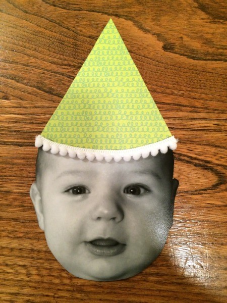 Baby Faces Birthday Banner - add hat trim