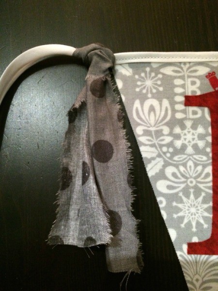 attach fabric strips