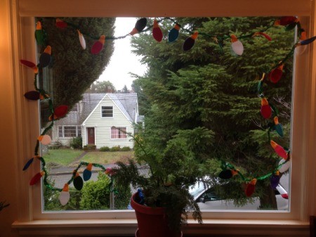 garland around window