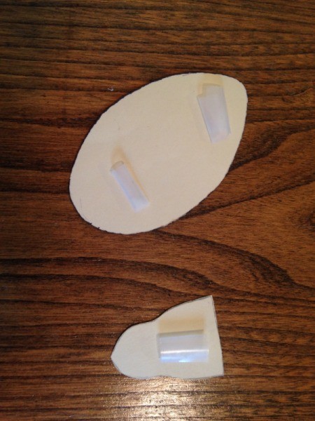 tape on back of templates