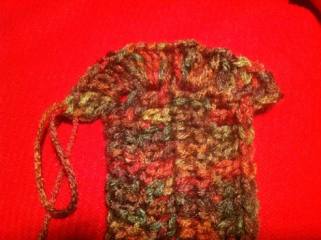 step 5 - continuing ruffle
