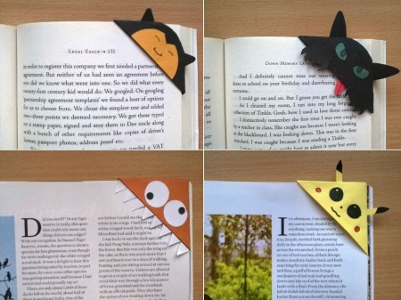 4 cute corner bookmarks