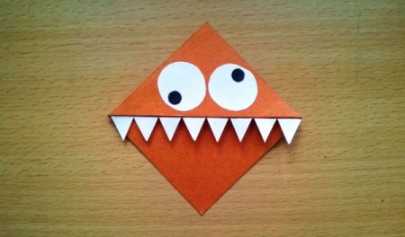 A cute monster corner bookmark
