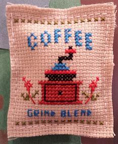 coffee cross stitch pattern worked up