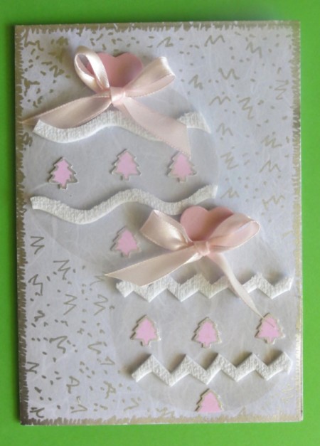 card finished with the exception of the bauble hangers