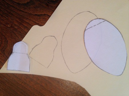 template traced onto file folfer