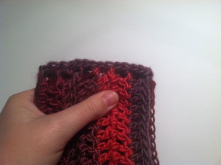 finished connecting stitch