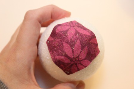 fabric covering small end of egg