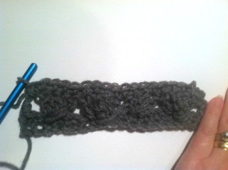 sc in chain stitches