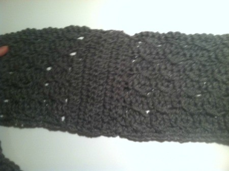 ends connected with stitched rows