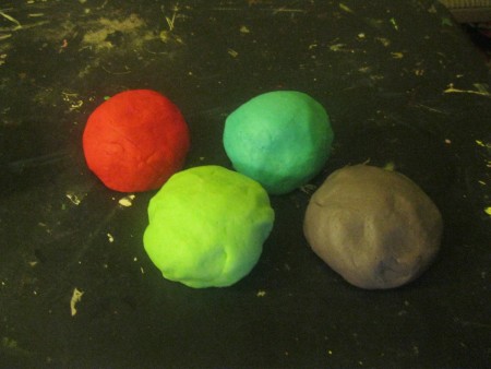 balls of colored play dough