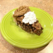 Southern Pecan Pie - slice of pie with whipped cream