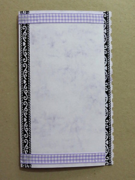 adding lace and gingham accents