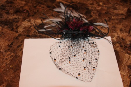 finished fascinator ready to wear