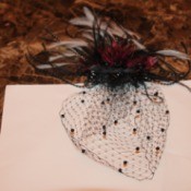 finished fascinator ready to wear