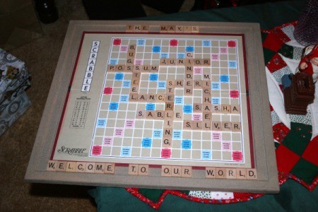 Scrabble Art Project - finished wall art project