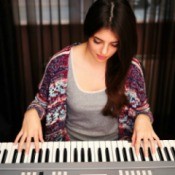 Girl Playing Music Keyboard
