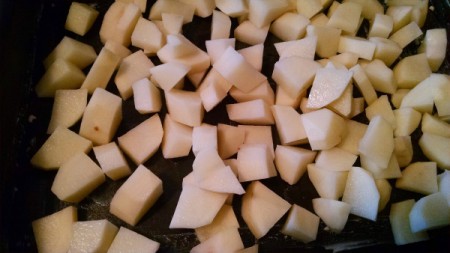 cubed potatoes