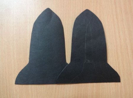 two outside pieces of black paper