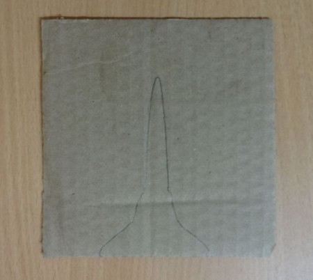 first step in creating the protective cardboard template